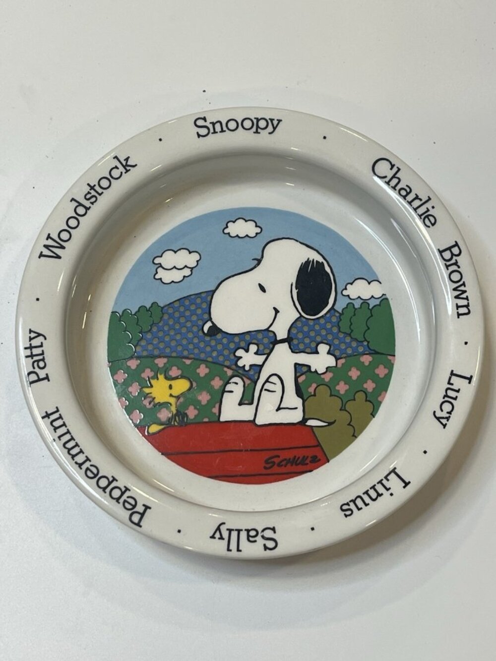 Vintage Peanuts Snoopy Johnson Bros England 6" Bread Dessert Plate 1965
